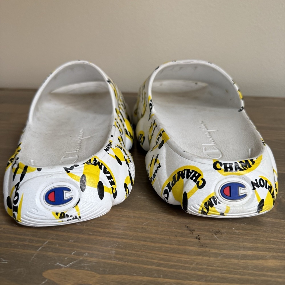 Champion Men's 8/Womens 10 Meloso Squish Slide Sandals Smile Pattern - Picture 5 of 8